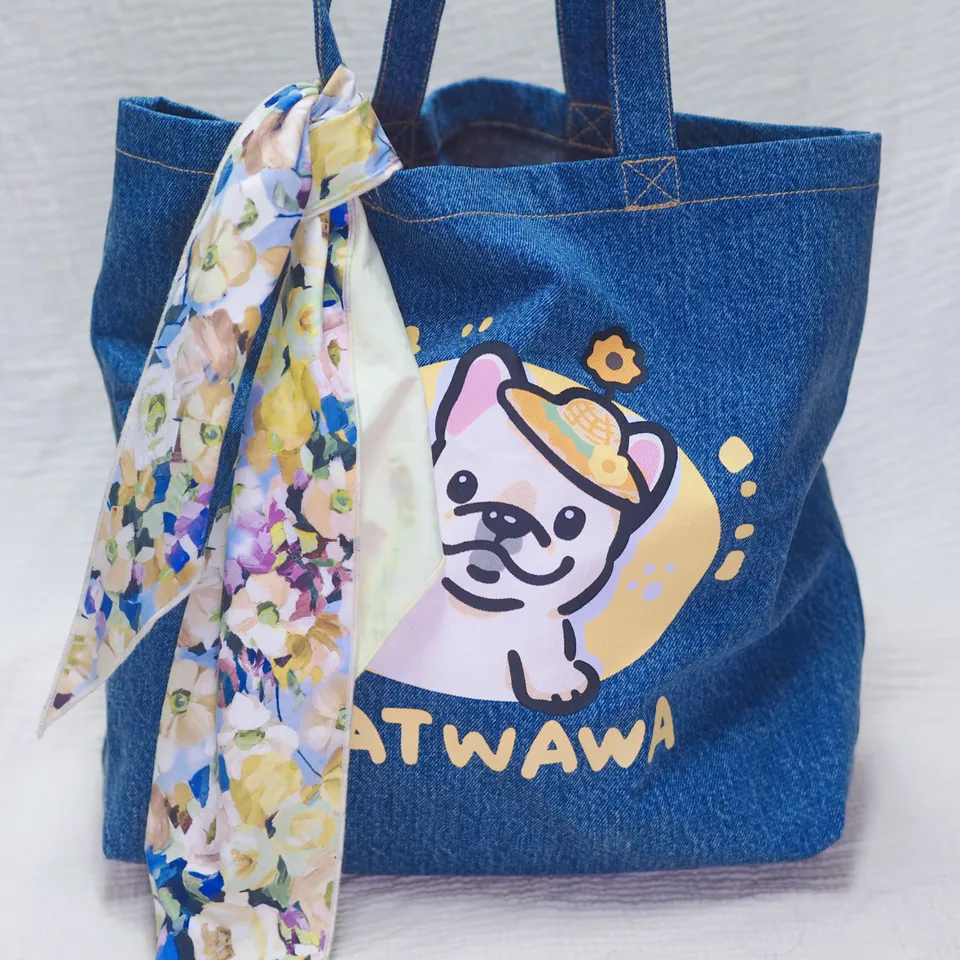 SunnyPaws Denim Tote, view 4