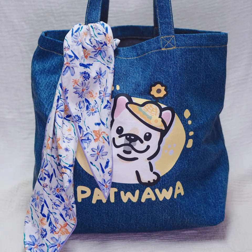 SunnyPaws Denim Tote, view 3